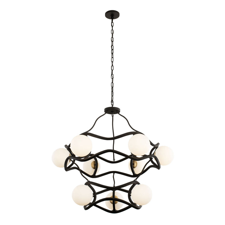 Varaluz Black Betty 374C09CBFG Chandelier Light - Carbon/French Gold
