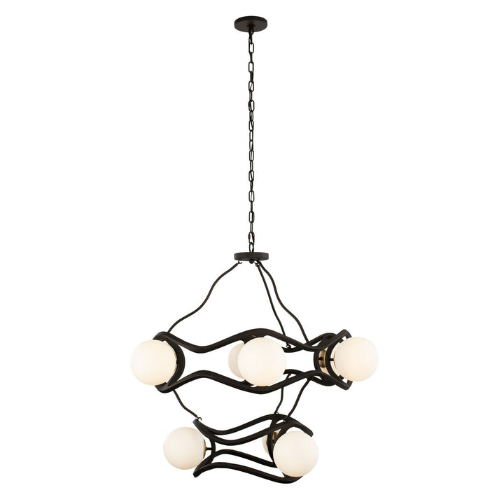 Varaluz Black Betty 374C09CBFG Chandelier Light - Carbon/French Gold