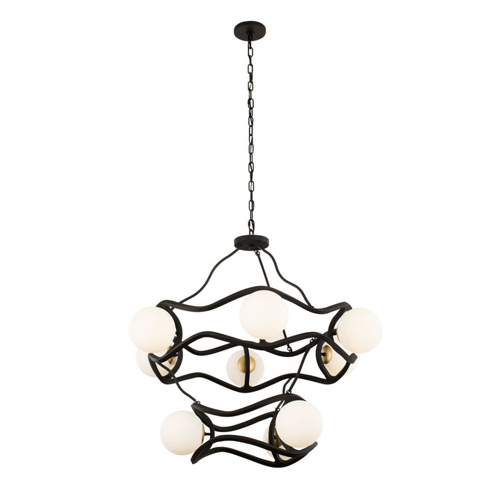 Varaluz Black Betty 374C09CBFG Chandelier Light - Carbon/French Gold