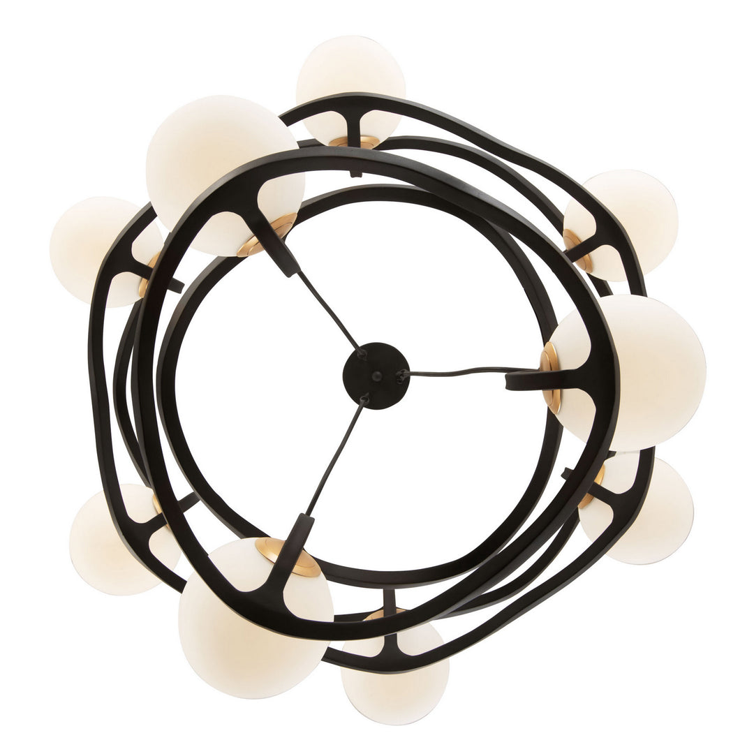 Varaluz Black Betty 374C09CBFG Chandelier Light - Carbon/French Gold