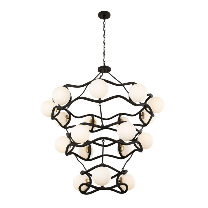 Varaluz Black Betty 374C18CBFG Chandelier Light - Carbon/French Gold