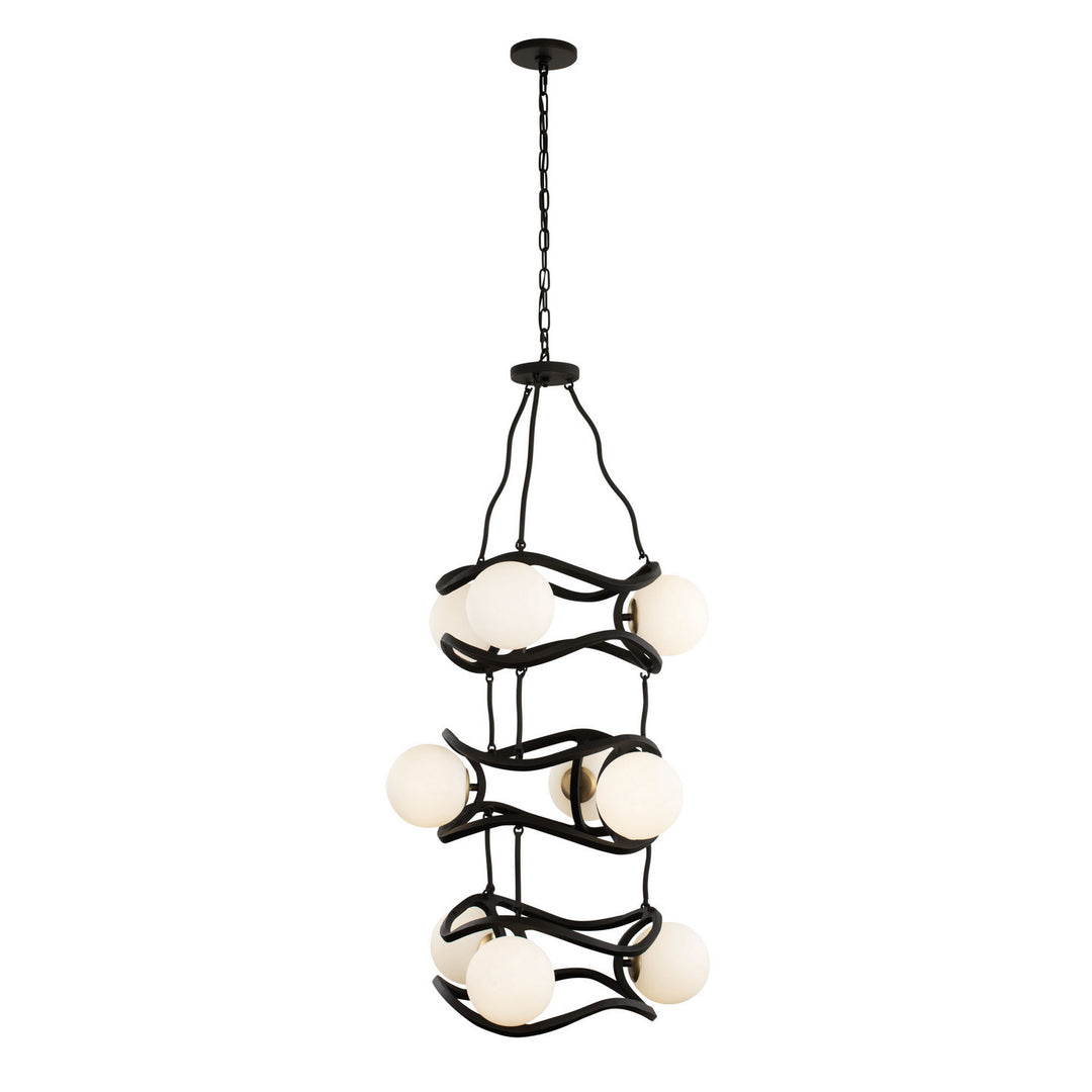 Varaluz Black Betty 374F09CBFG Chandelier Light - Carbon/French Gold