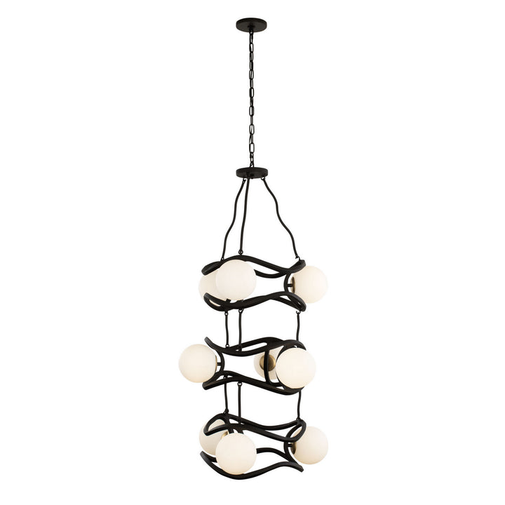 Varaluz Black Betty 374F09CBFG Chandelier Light - Carbon/French Gold