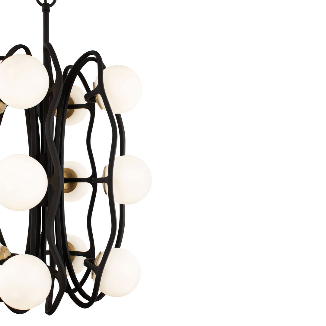Varaluz Black Betty 374P12CBFG Pendant Light - Carbon/French Gold