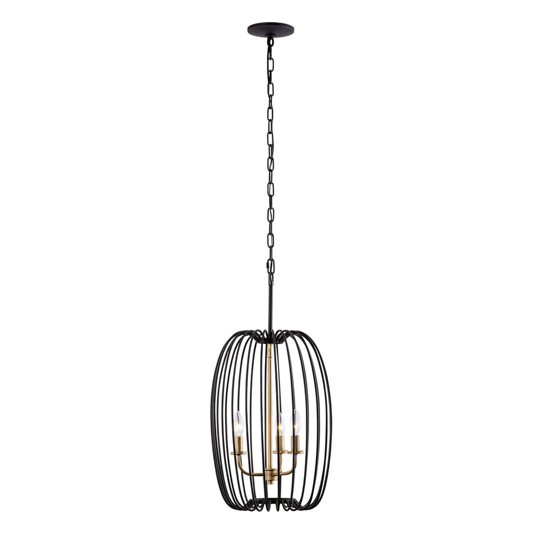 Varaluz Nico 375F03CBHG Pendant Light - Carbon/Havana Gold
