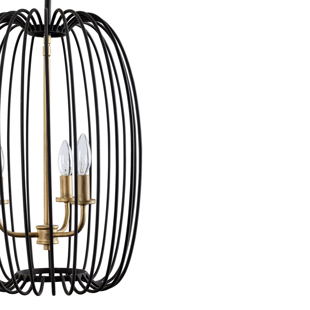 Varaluz Nico 375F03CBHG Pendant Light - Carbon/Havana Gold