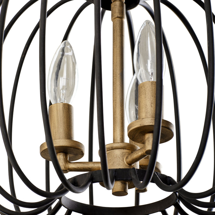 Varaluz Nico 375M03CBHG Pendant Light - Carbon/Havana Gold