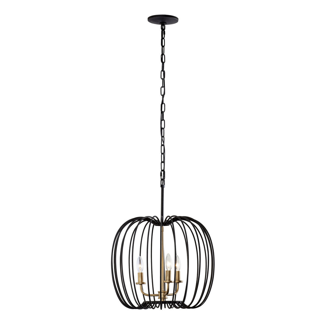 Varaluz Nico 375P03CBHG Pendant Light - Carbon/Havana Gold