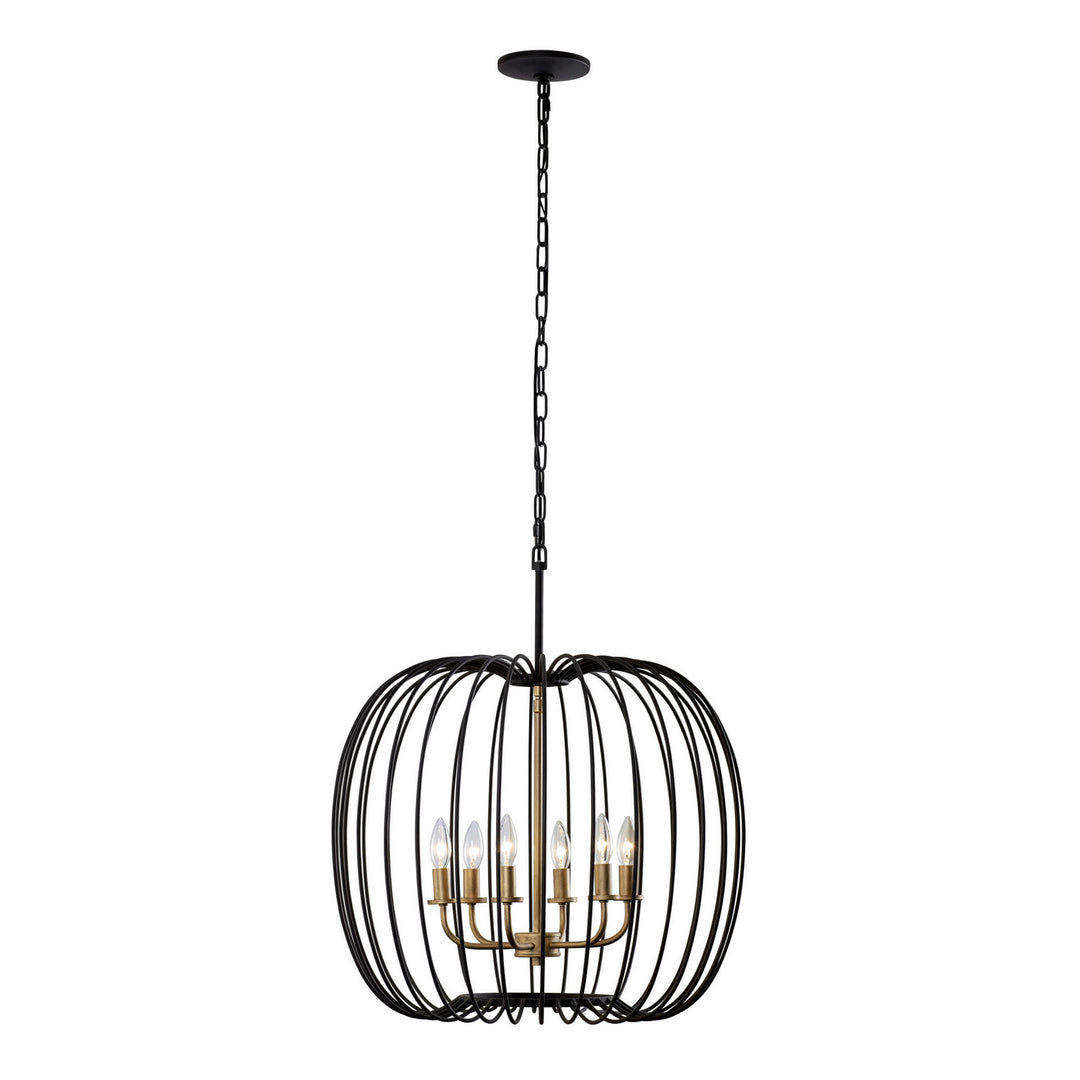 Varaluz Nico 375P06CBHG Pendant Light - Carbon/Havana Gold