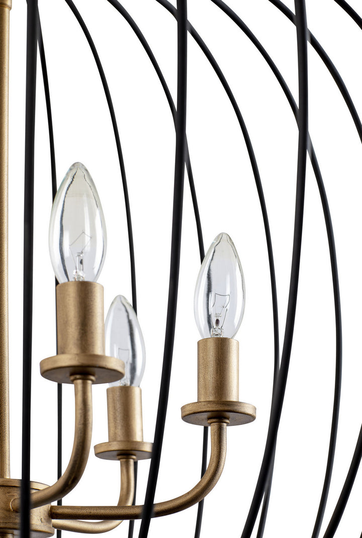 Varaluz Nico 375P06CBHG Pendant Light - Carbon/Havana Gold