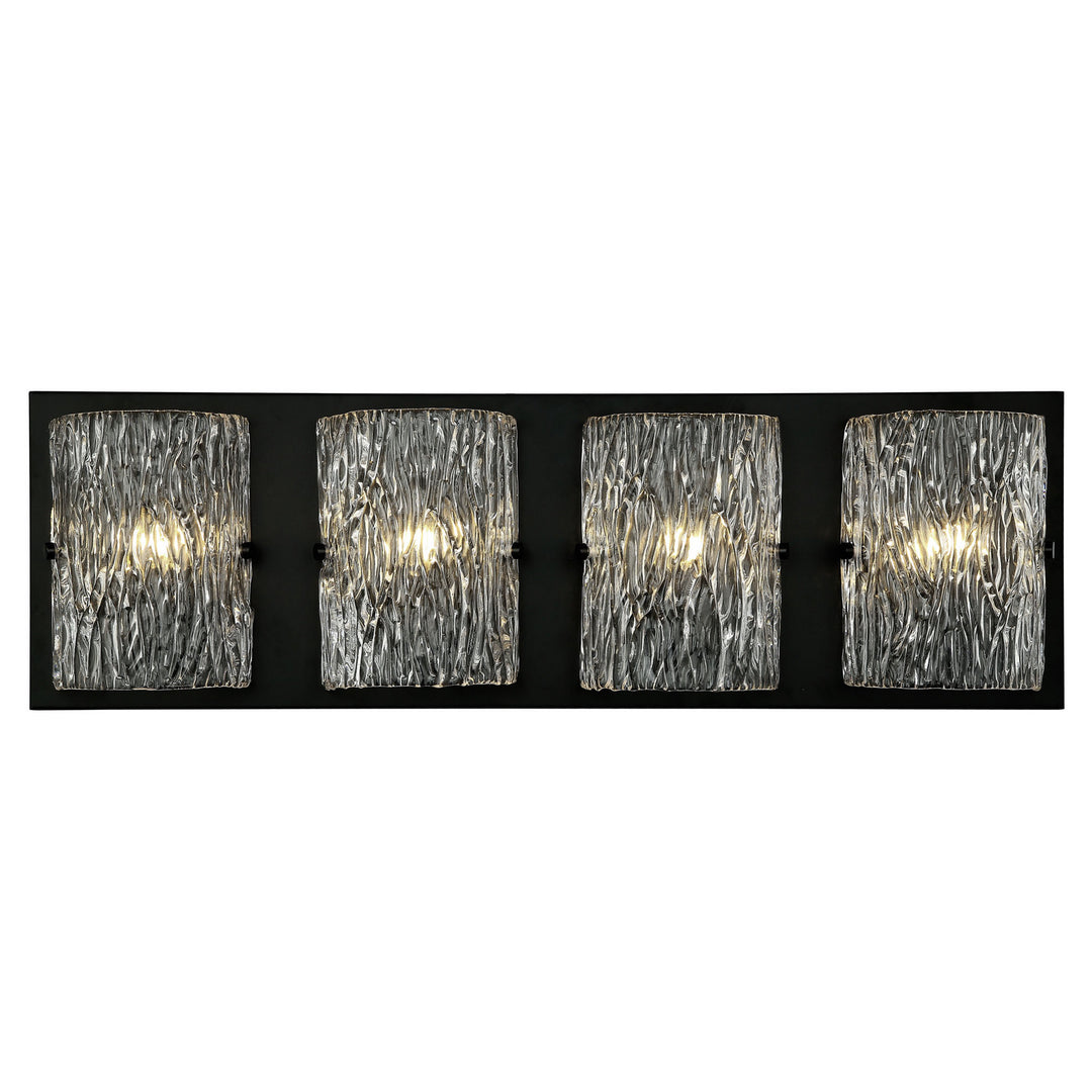 Varaluz Morgan 376B04BL Bath Vanity Light 31 in. wide - Black