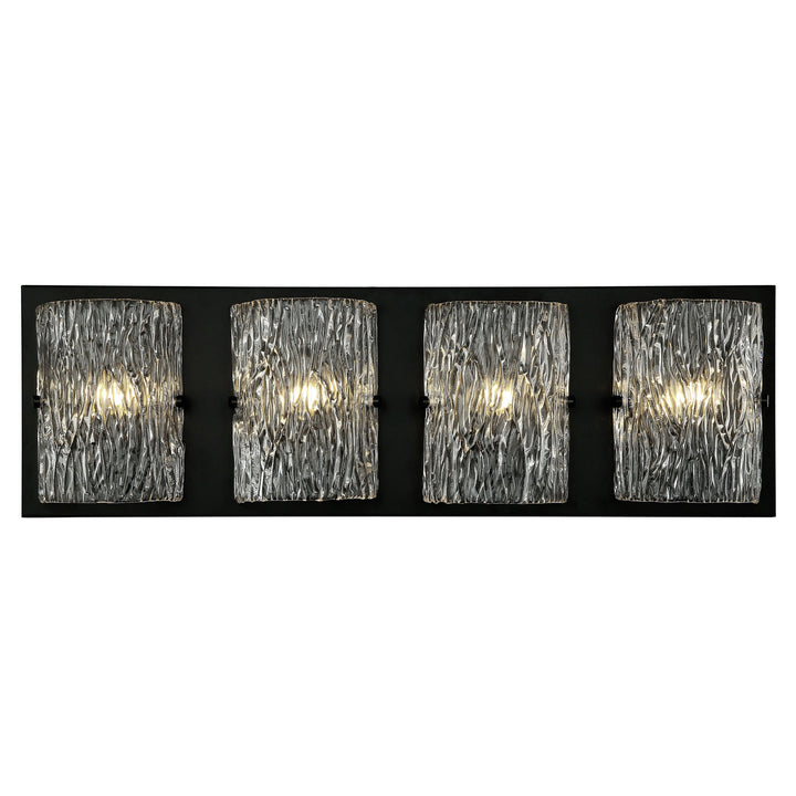 Varaluz Morgan 376B04BL Bath Vanity Light 31 in. wide - Black
