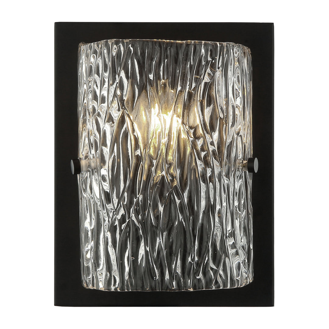 Varaluz Morgan 376W01BL Wall Sconce Light - Black