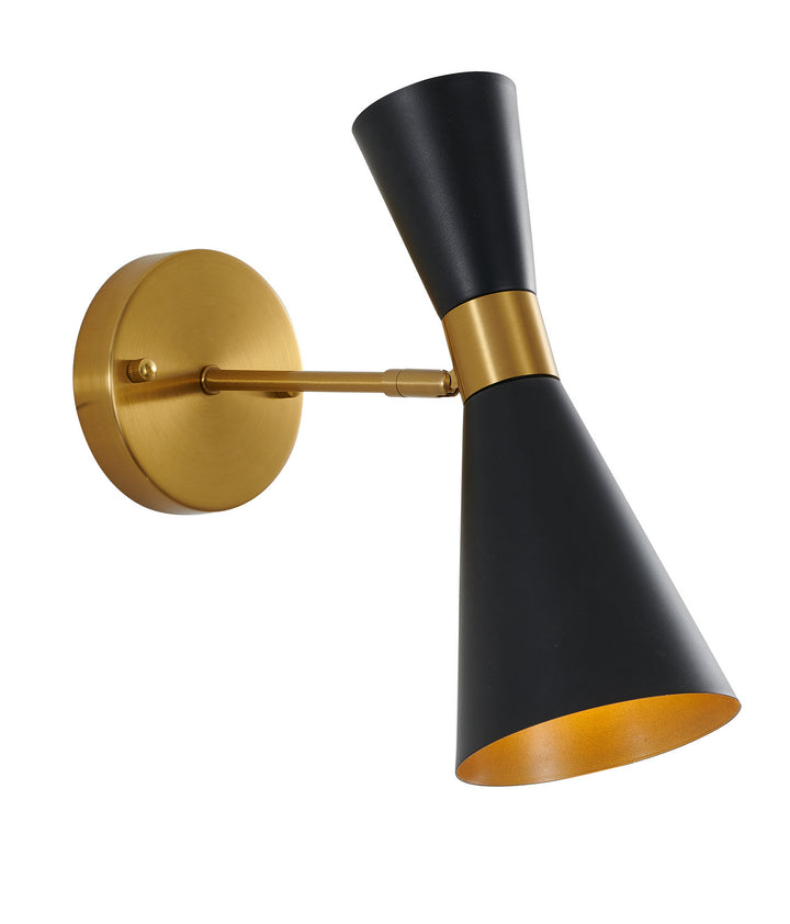 Bethel International DU173W11G Wall Sconce Light - Black And Gold