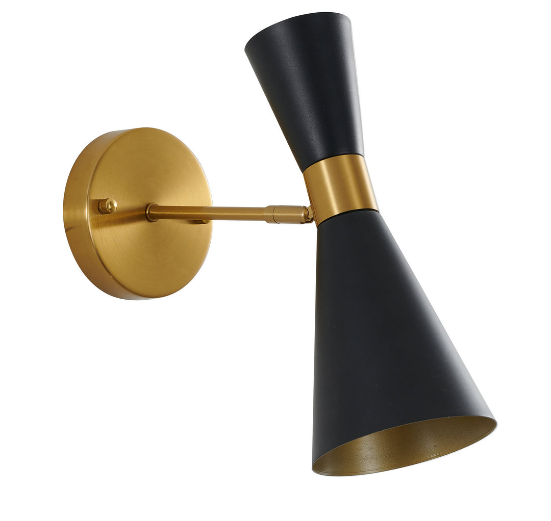 Bethel International DU173W11G Wall Sconce Light - Black And Gold
