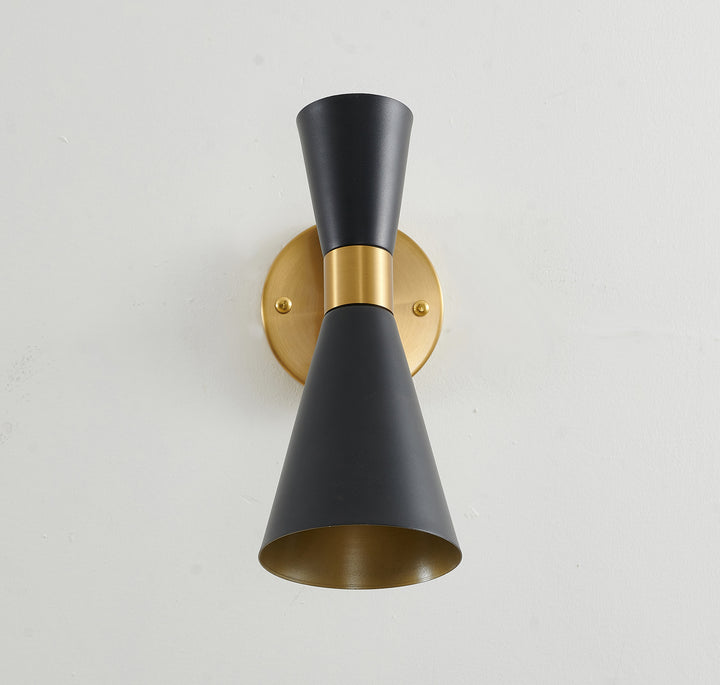 Bethel International DU173W11G Wall Sconce Light - Black And Gold