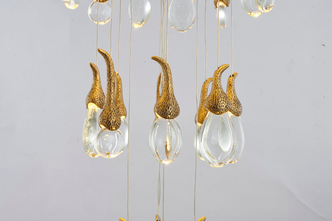 Bethel International OCH01C28BR Chandelier Light - Antique Brass
