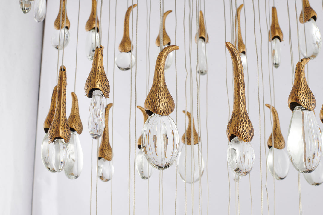 Bethel International OCH01C28BR Chandelier Light - Antique Brass