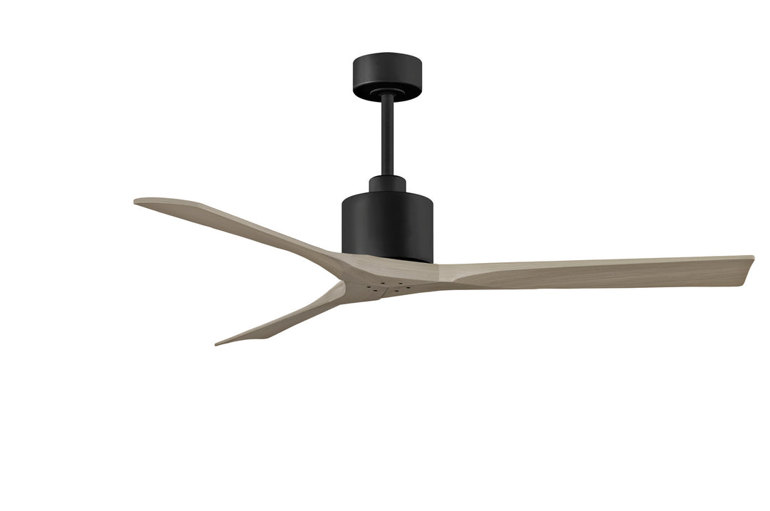 Matthews Fan Company Nan NK-BK-GA-60 Ceiling Fan - Matte Black, Gray Ash/