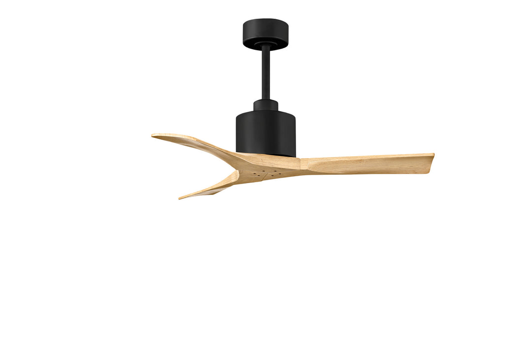 Matthews Fan Company Nan NK-BK-LM-42 Ceiling Fan - Matte Black, Light Maple Tone/