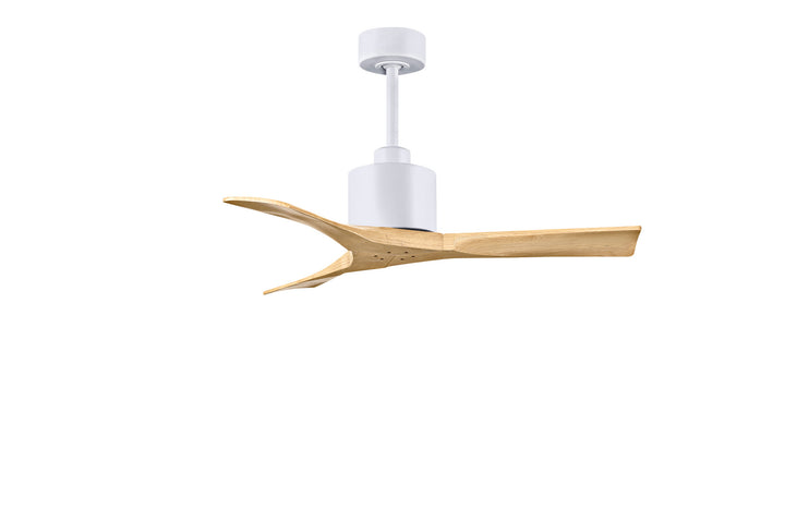 Matthews Fan Company Nan NK-MWH-LM-42 Ceiling Fan - Matte White, Light MapleTone/