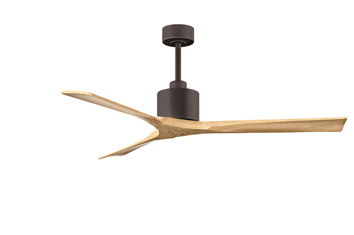 Matthews Fan Company Nan NK-TB-LM-60 Ceiling Fan - Textured Bronze, Light Maple Tone/