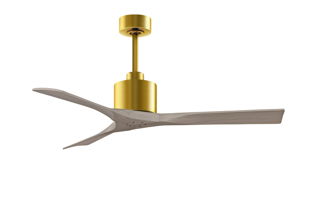 Matthews Fan Company Nan NK-BRBR-GA-52 Ceiling Fan - Brushed Brass, Gray Ash/