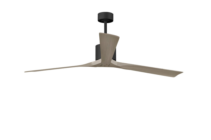 Matthews Fan Company Nan XL NKXL-BK-GA-72 Ceiling Fan - Matte Black, Gray Ash/