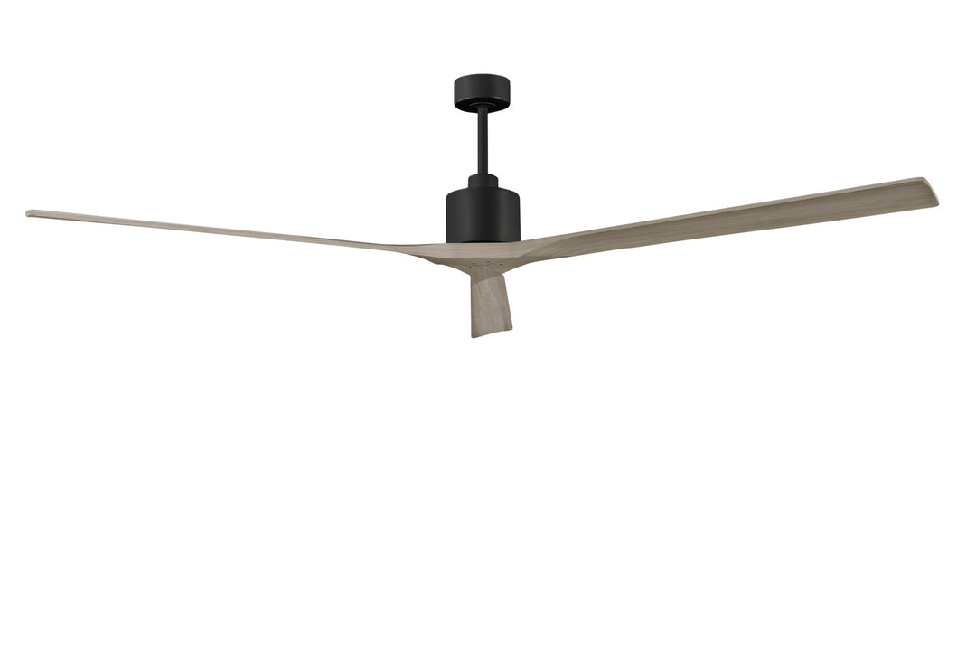 Matthews Fan Company Nan XL NKXL-BK-GA-90 Ceiling Fan - Matte Black, Gray Ash/