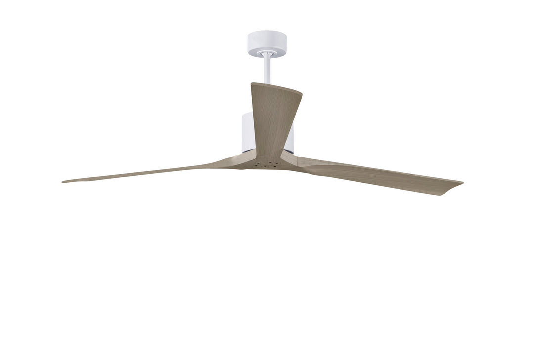 Matthews Fan Company Nan XL NKXL-MWH-GA-72 Ceiling Fan - Matte White, Gray Ash/