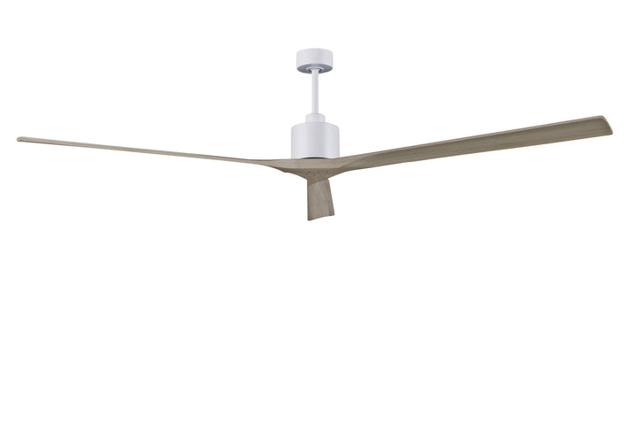 Matthews Fan Company Nan XL NKXL-MWH-GA-90 Ceiling Fan - Matte White, Gray Ash/