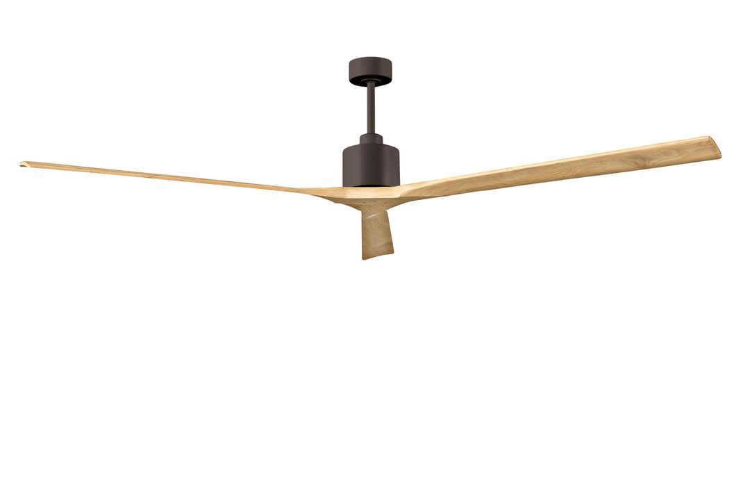 Matthews Fan Company Nan XL NKXL-TB-LM-90 Ceiling Fan - Textured Bronze, Light Maple Tone/