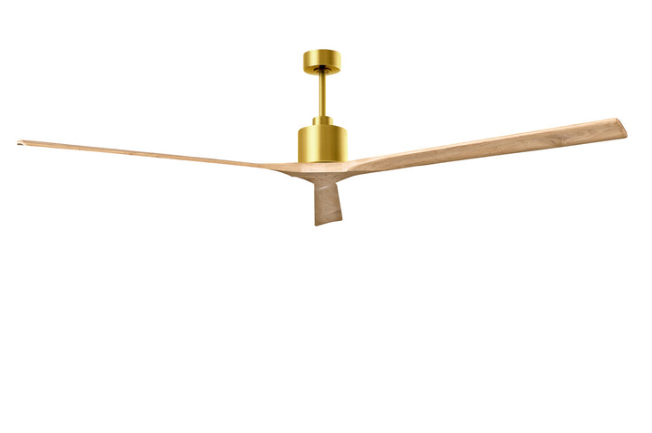 Matthews Fan Company Nan XL NKXL-BRBR-LM-90 Ceiling Fan - Brushed Brass, Light Maple Tone/