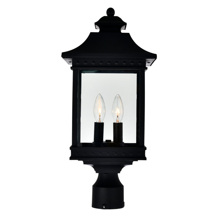 Cwi Lighting 0416PT9-2-101  Cleveland Outdoor Black