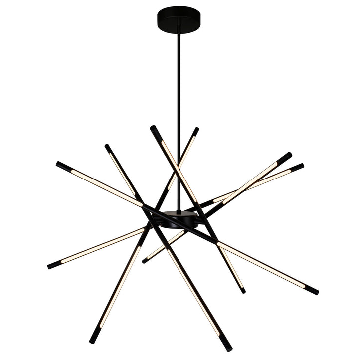 CWI Oskil 1375p43-6-101 Chandelier Light - Black