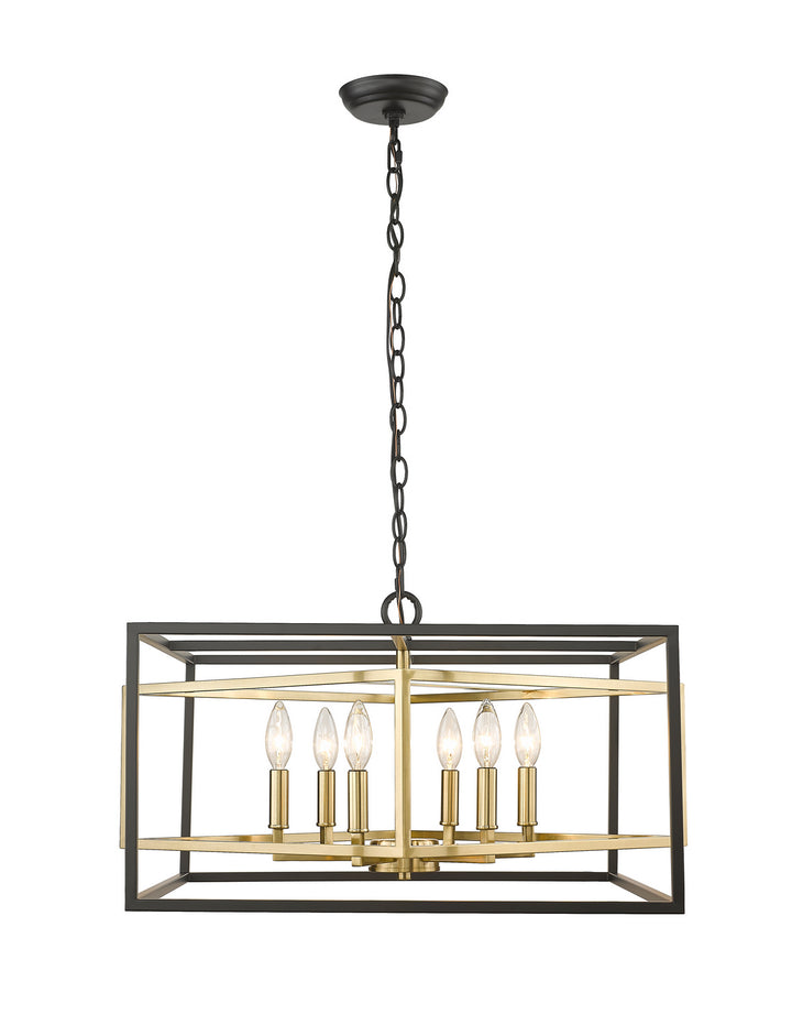 Bethel International YS218C22BG Chandelier Light - Black & Gold