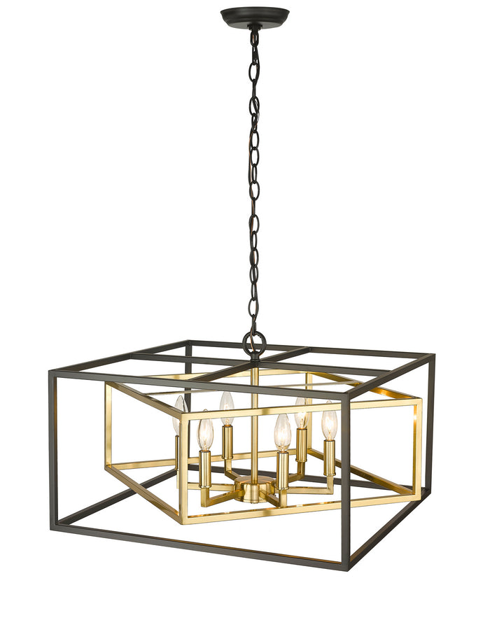 Bethel International YS218C22BG Chandelier Light - Black & Gold