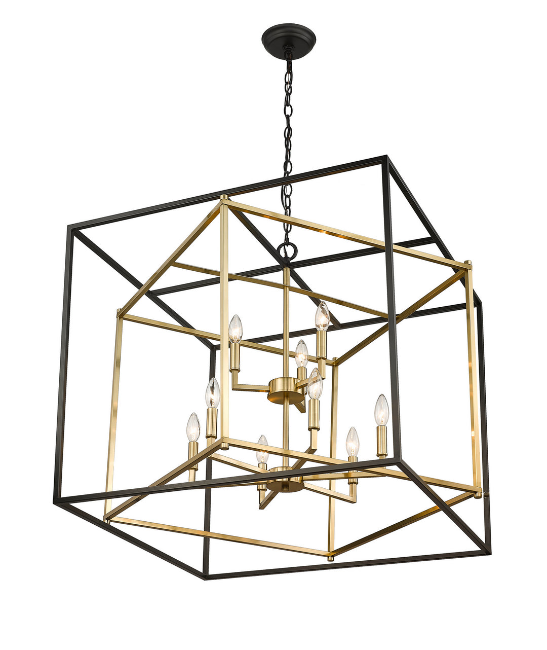 Bethel International YS218C28BG Chandelier Light - Black & Gold