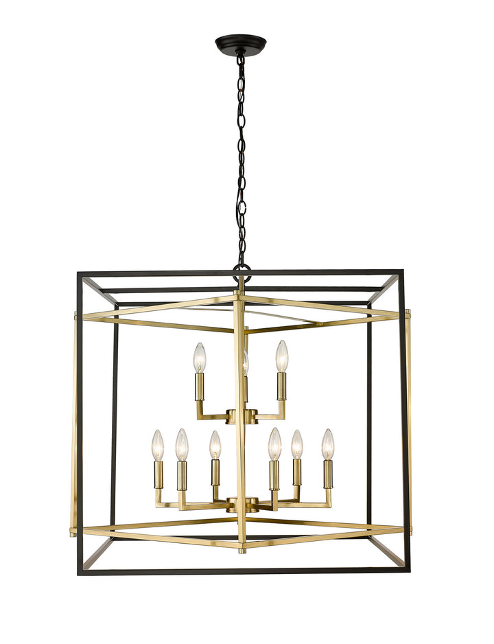 Bethel International YS218C28BG Chandelier Light - Black & Gold