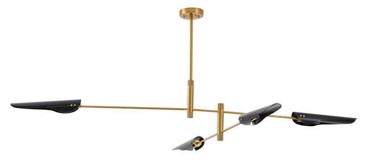 Bethel International DU177C60G Chandelier Light - Gold & Black