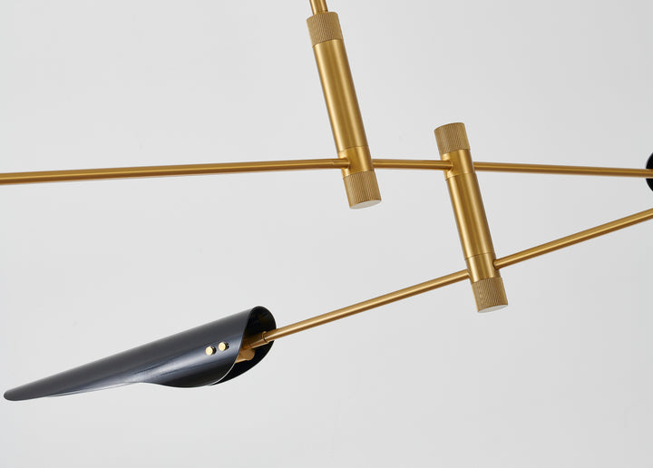 Bethel International DU177C60G Chandelier Light - Gold & Black