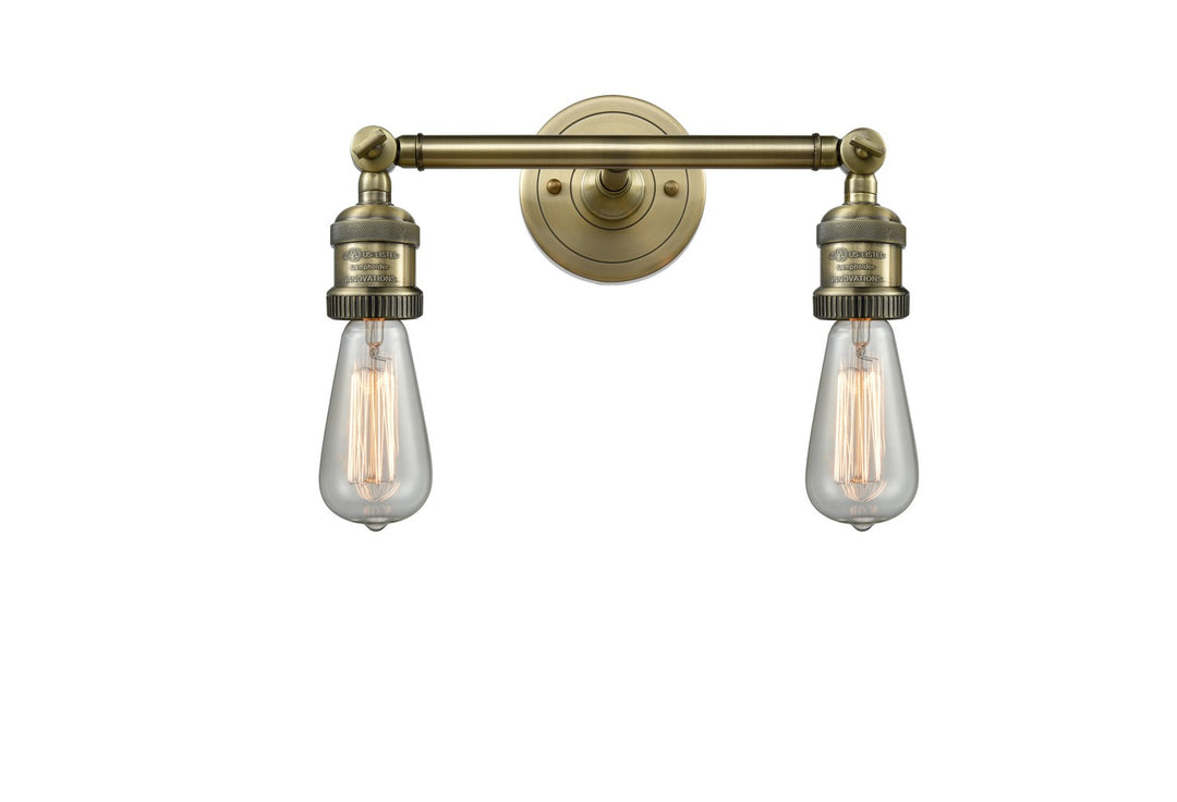 Innovations Franklin Restoration 208-AB-LED Bath Vanity Light 11 in. wide - Antique Brass