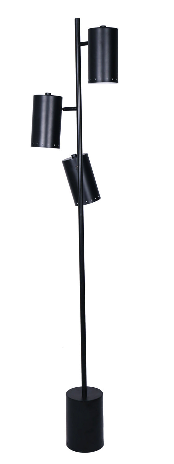 Luce Lumen Lighting LL1521BK  Three Light Floor Lamp Lamp Black