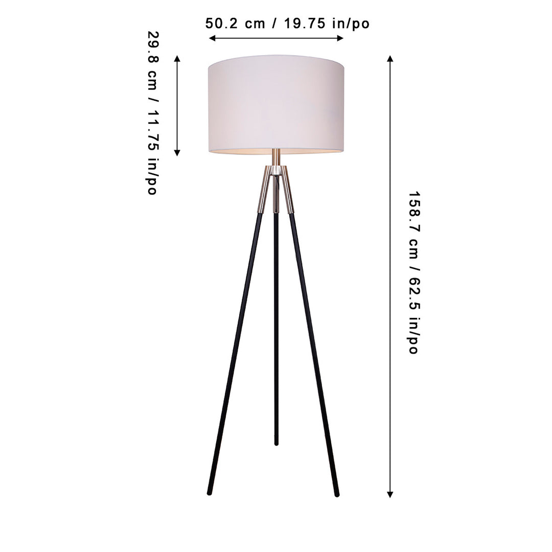 Luce Lumen Lighting LL1997  Two Light Floor Lamp Lamp Black