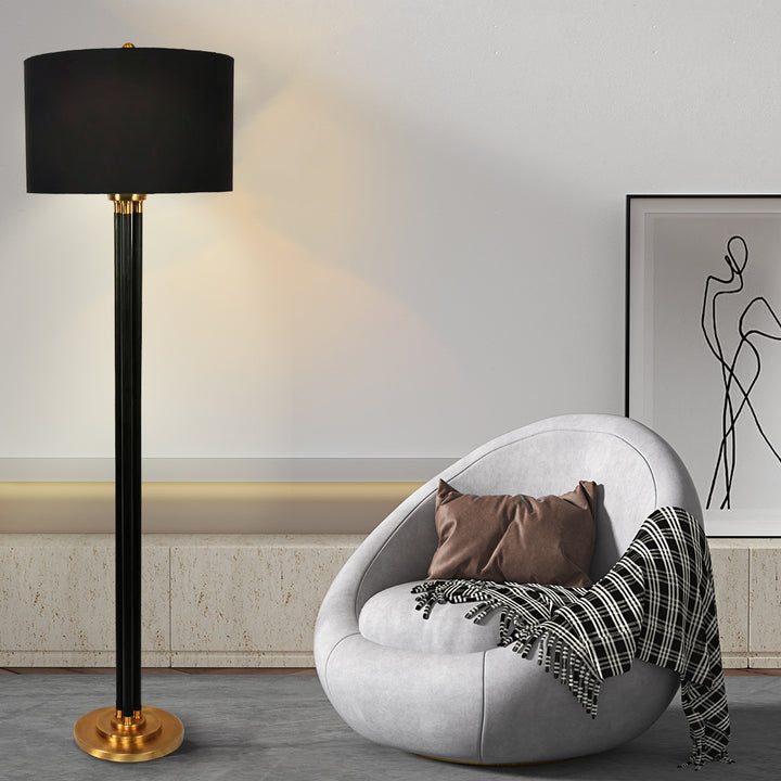 Luce Lumen Lighting LL2034  One Light Floor Lamp Lamp Black