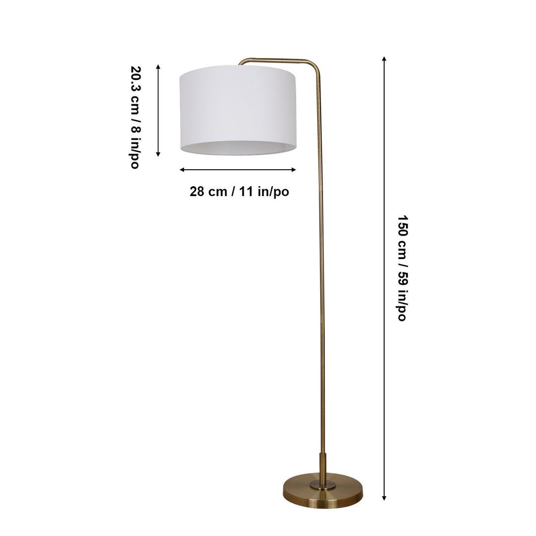 Luce Lumen Lighting LL2038-33  One Light Floor Lamp Lamp Gold, Champ, Gld Leaf