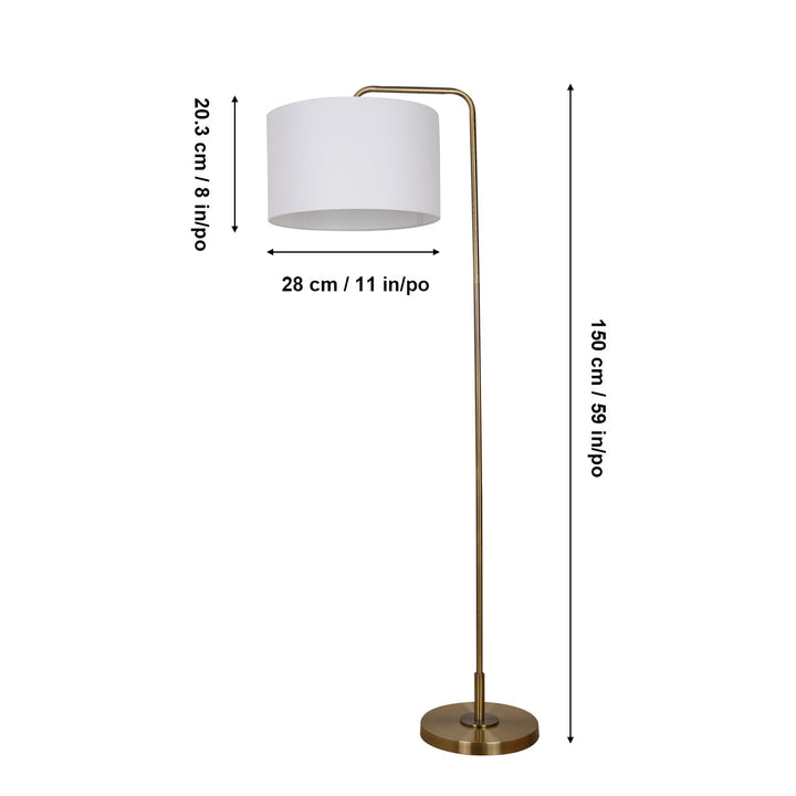 Luce Lumen Lighting LL2038-33  One Light Floor Lamp Lamp Gold, Champ, Gld Leaf