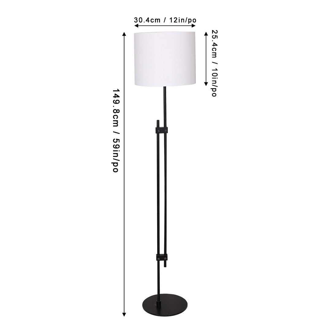 Luce Lumen Lighting LL2042-08.  One Light Floor Lamp Lamp Black