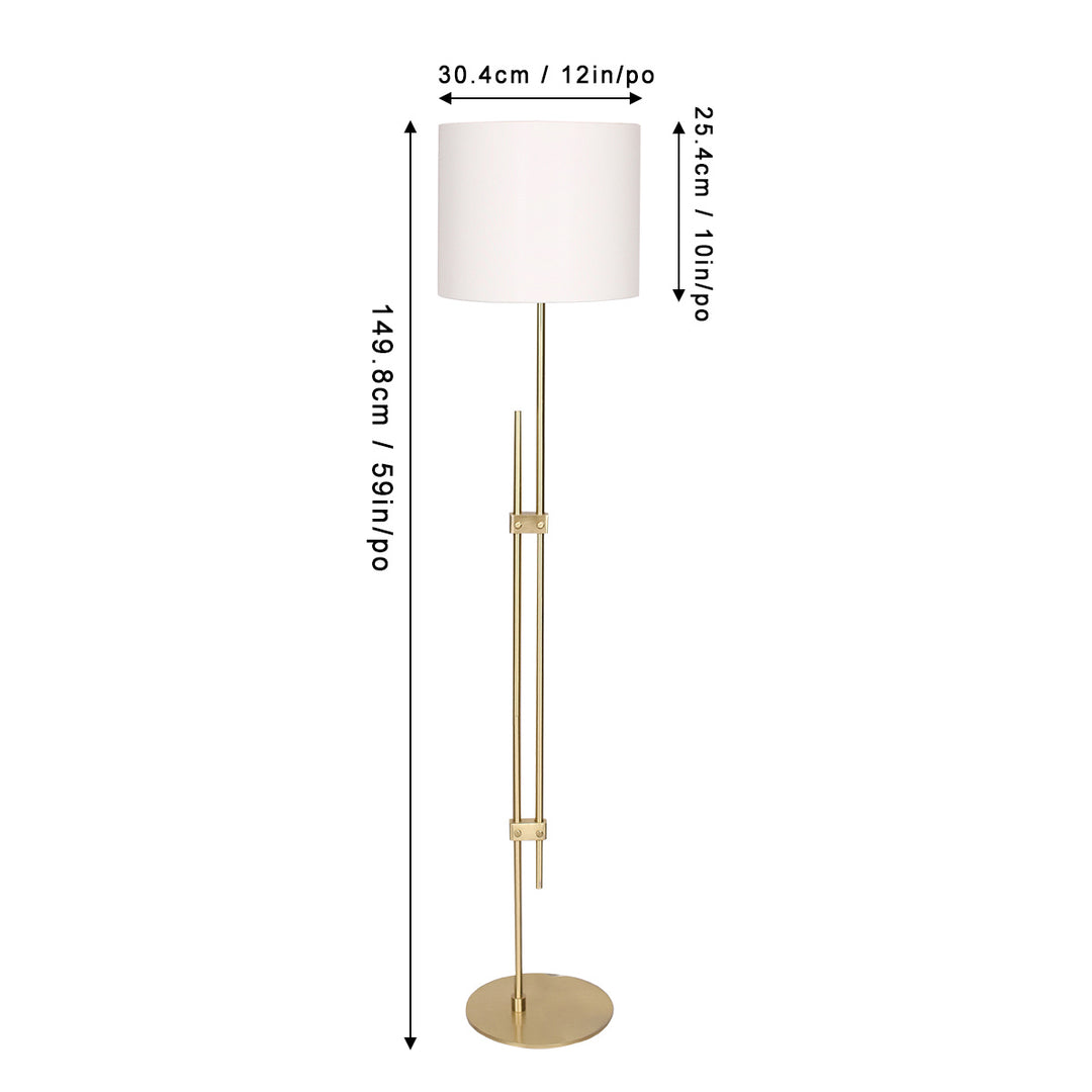 Luce Lumen Lighting LL2042-33  One Light Floor Lamp Lamp Gold, Champ, Gld Leaf