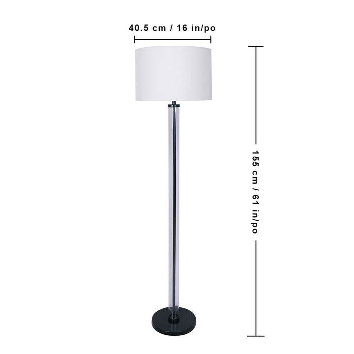 Luce Lumen Lighting LL2139  One Light Floor Lamp Lamp Black